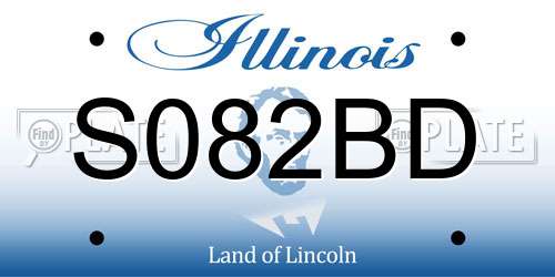 S082BD Illinois License Plate