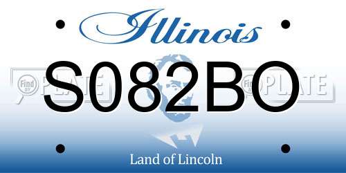 S082BO Illinois License Plate