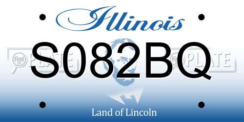 S082BQ Illinois License Plate