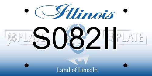 S082II Illinois License Plate