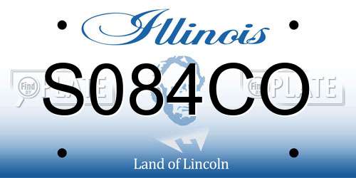 S084CO Illinois License Plate