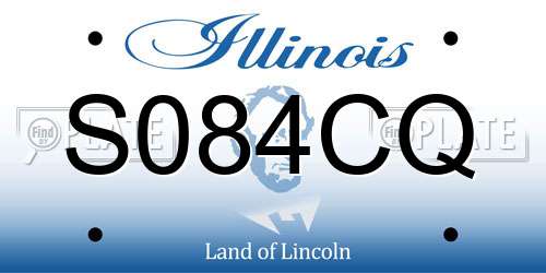 S084CQ Illinois License Plate