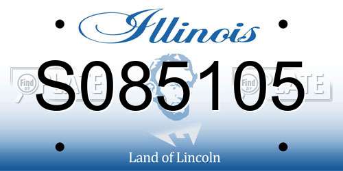 S085105 Illinois License Plate