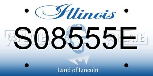 S08555E Illinois License Plate