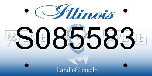 S085583 Illinois License Plate