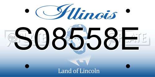 S08558E Illinois License Plate