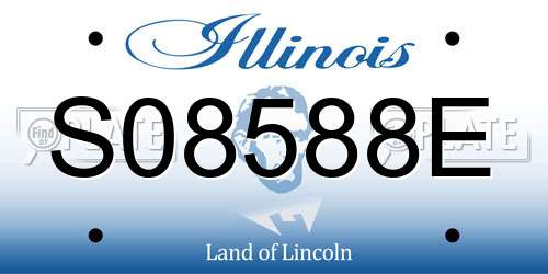 S08588E Illinois License Plate