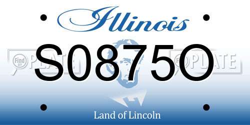 S0875O Illinois License Plate