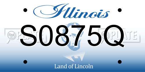 S0875Q Illinois License Plate