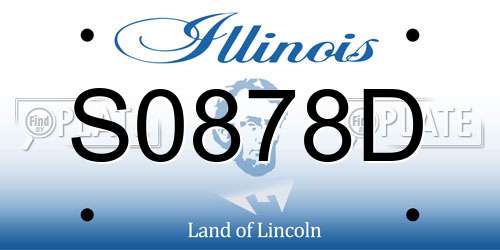 S0878D Illinois License Plate
