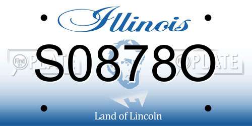 S0878O Illinois License Plate