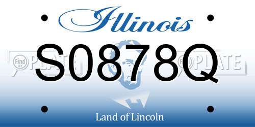 S0878Q Illinois License Plate