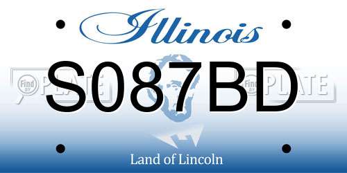 S087BD Illinois License Plate