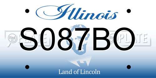 S087BO Illinois License Plate