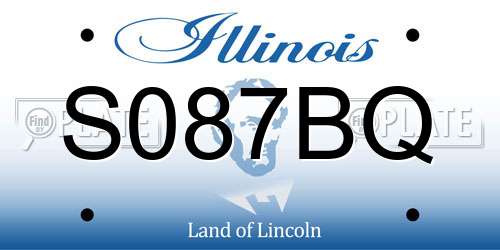 S087BQ Illinois License Plate