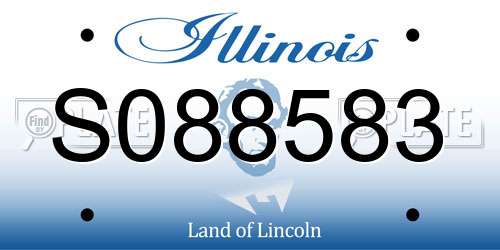 S088583 Illinois License Plate