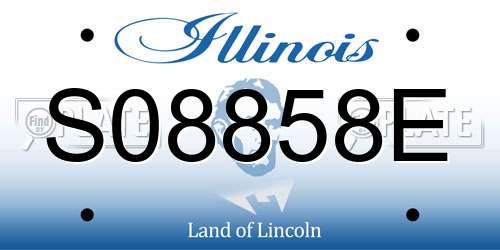S08858E Illinois License Plate
