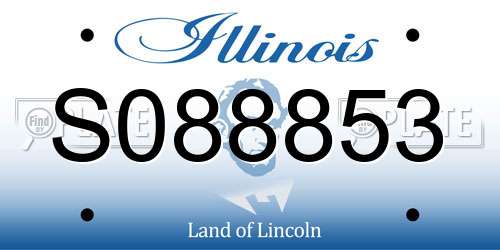 S088853 Illinois License Plate