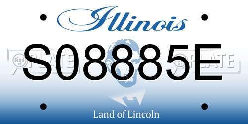 S08885E Illinois License Plate