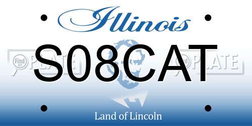S08CAT Illinois License Plate