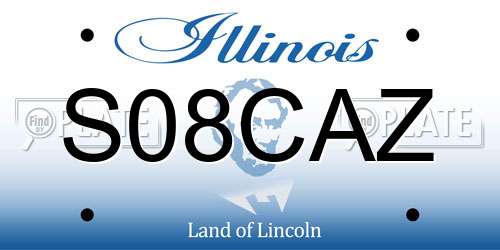 S08CAZ Illinois License Plate