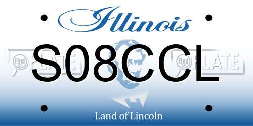 S08CCL Illinois License Plate