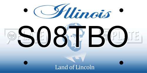 S08TBO Illinois License Plate