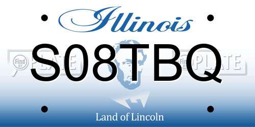 S08TBQ Illinois License Plate