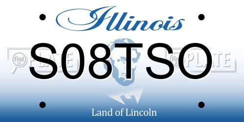 S08TSO Illinois License Plate
