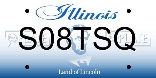 S08TSQ Illinois License Plate