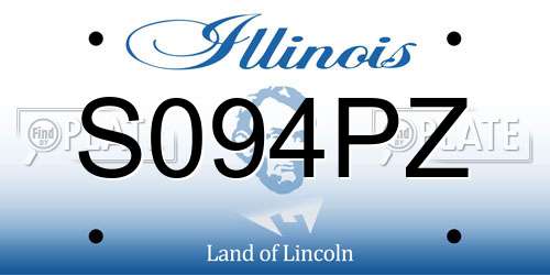 S094PZ Illinois License Plate
