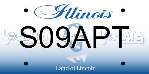 S09APT Illinois License Plate
