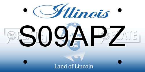 S09APZ Illinois License Plate