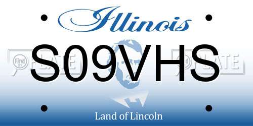 S09VHS Illinois License Plate