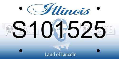 S101525 Illinois License Plate