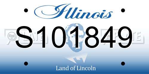 S101849 Illinois License Plate