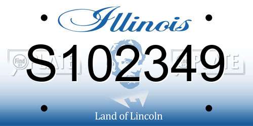 S102349 Illinois License Plate