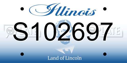 S102697 Illinois License Plate