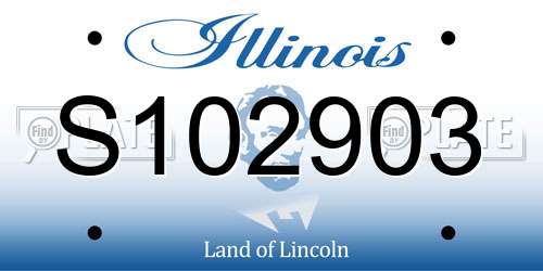 S102903 Illinois License Plate