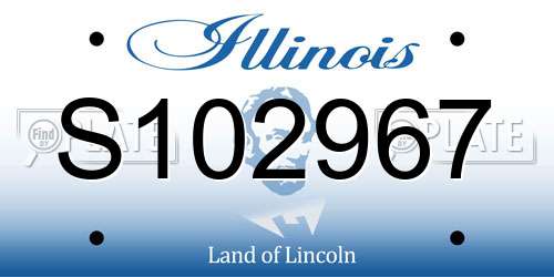 S102967 Illinois License Plate