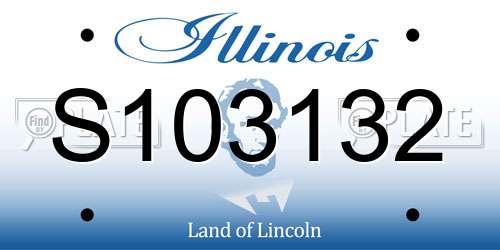 S103132 Illinois License Plate