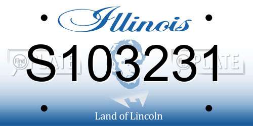 S103231 Illinois License Plate