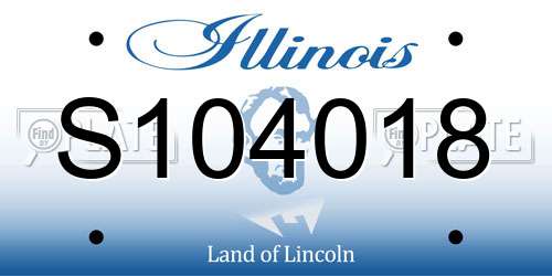 S104018 Illinois License Plate
