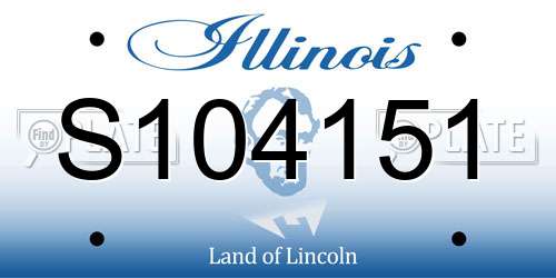 S104151 Illinois License Plate