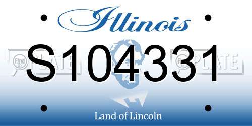 S104331 Illinois License Plate