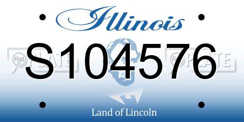 S104576 Illinois License Plate