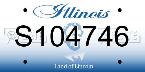S104746 Illinois License Plate