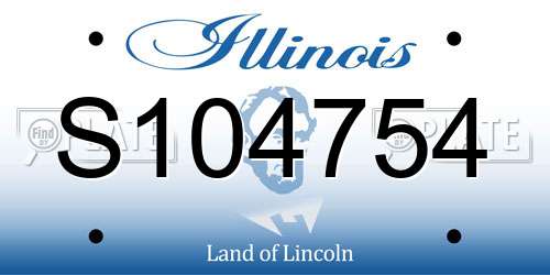 S104754 Illinois License Plate