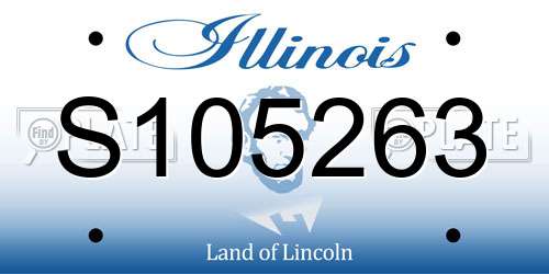 S105263 Illinois License Plate