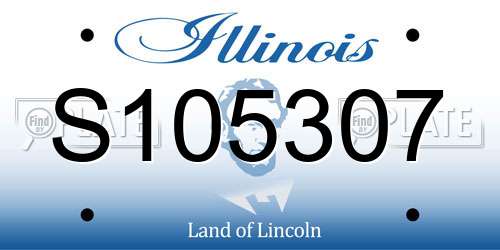 S105307 Illinois License Plate